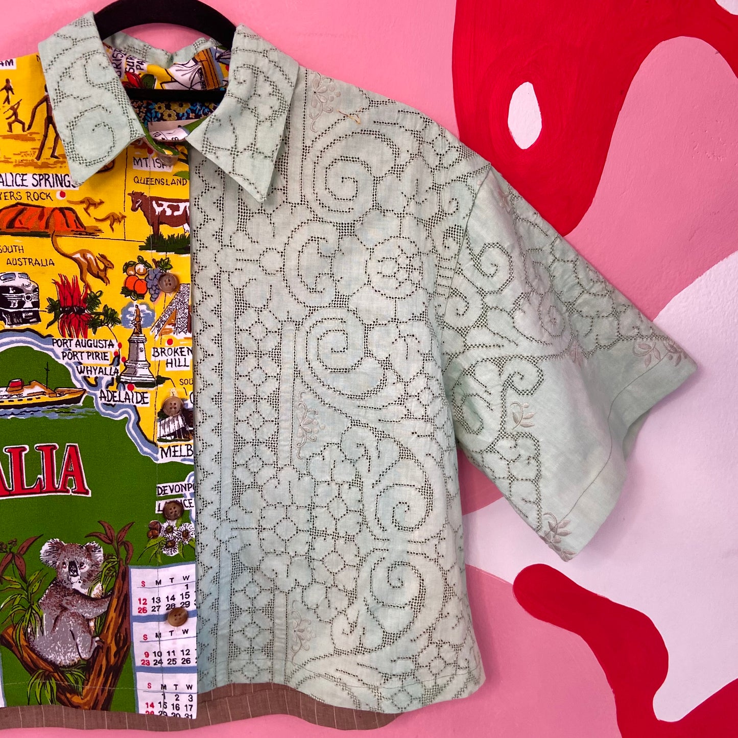 'Across the World' Button-Up