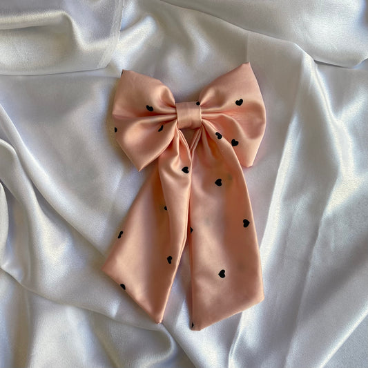 Pink & Hearts Bow