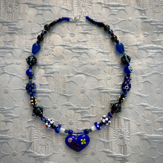 Blue Murano Heart