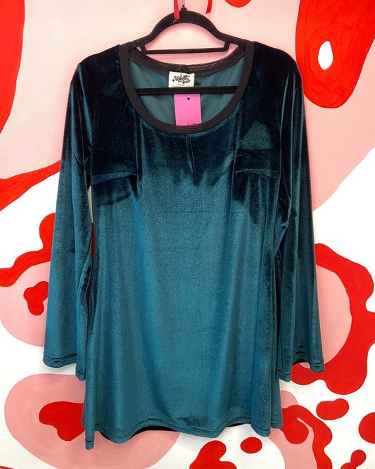 Green Velvet Dress