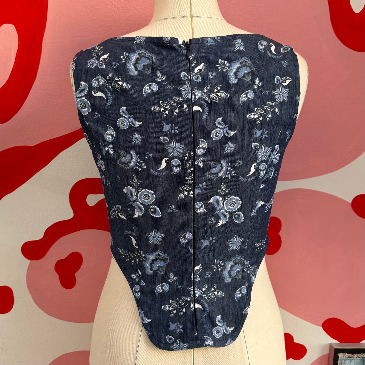 Flower Denim Star Top