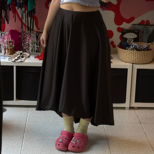 Black Asymetrical Balloon Skirt