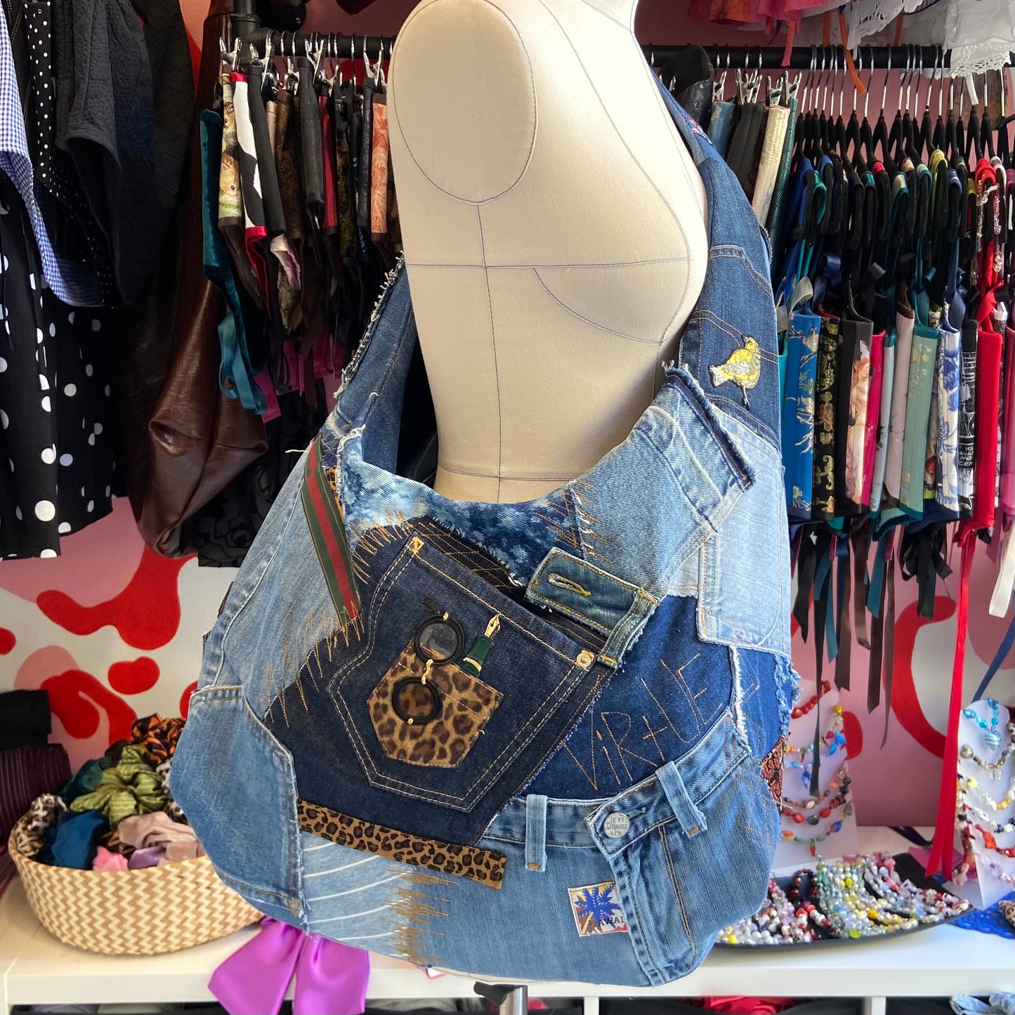 Reworked Jeans Oversized Tote