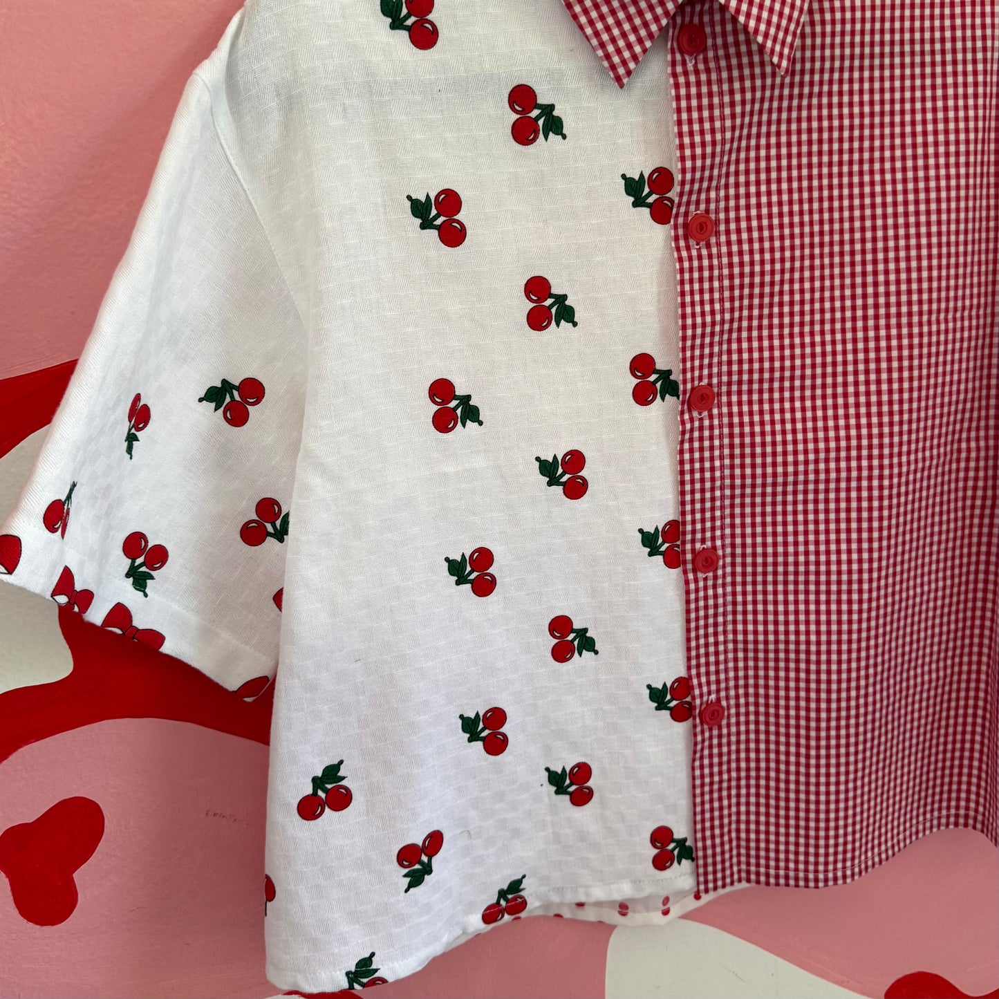 'Cherry - Cola' Button-Up / S