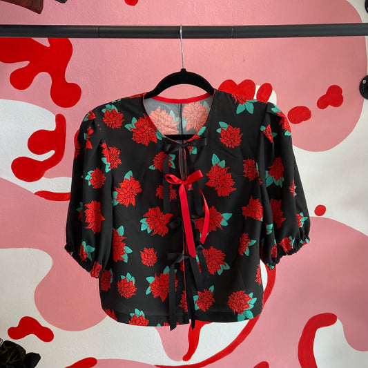 "Red Roses" Bow Shirt