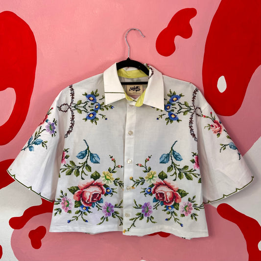 'A Little Twist' Button-Up