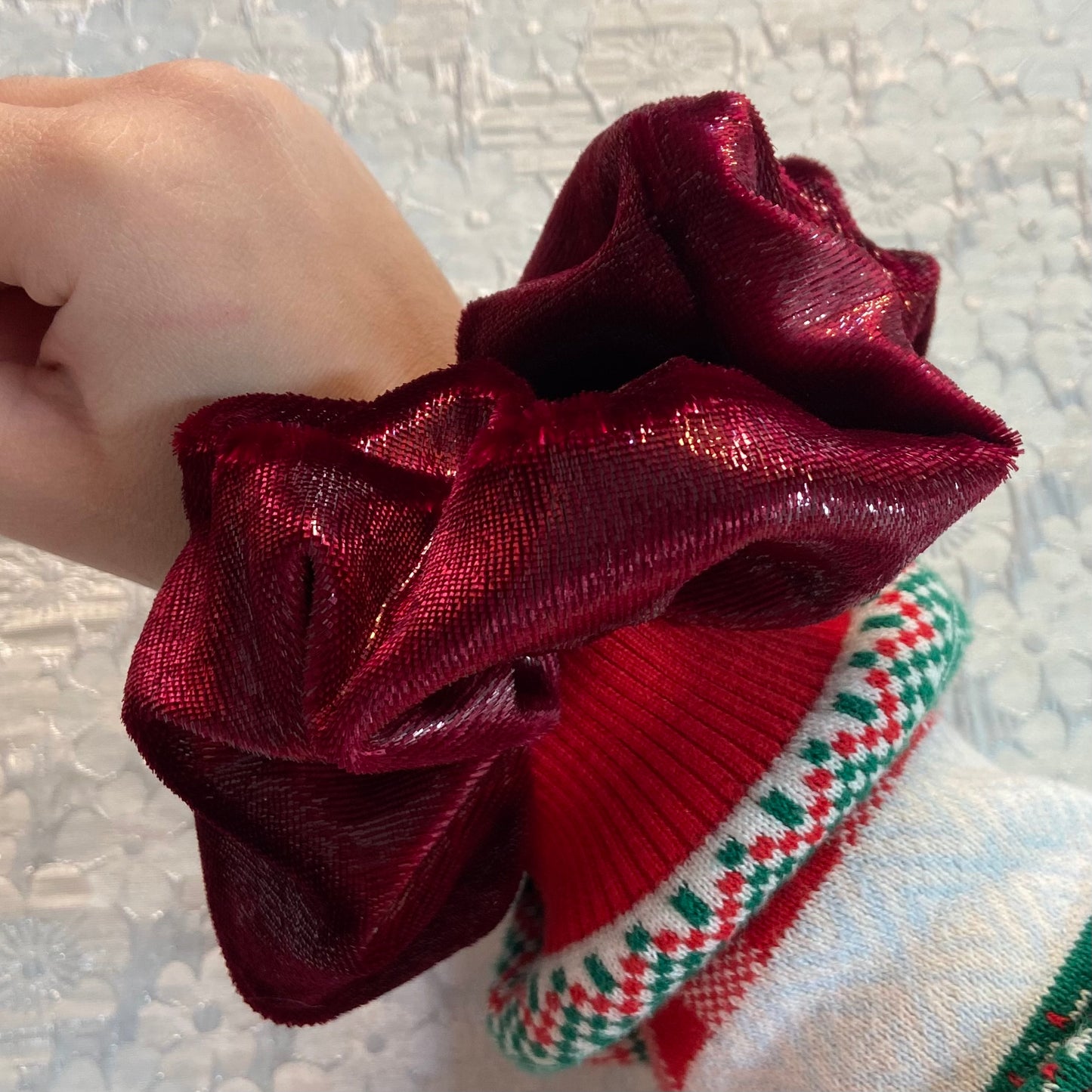 Sparkling Red Velvet XL Scrunchy