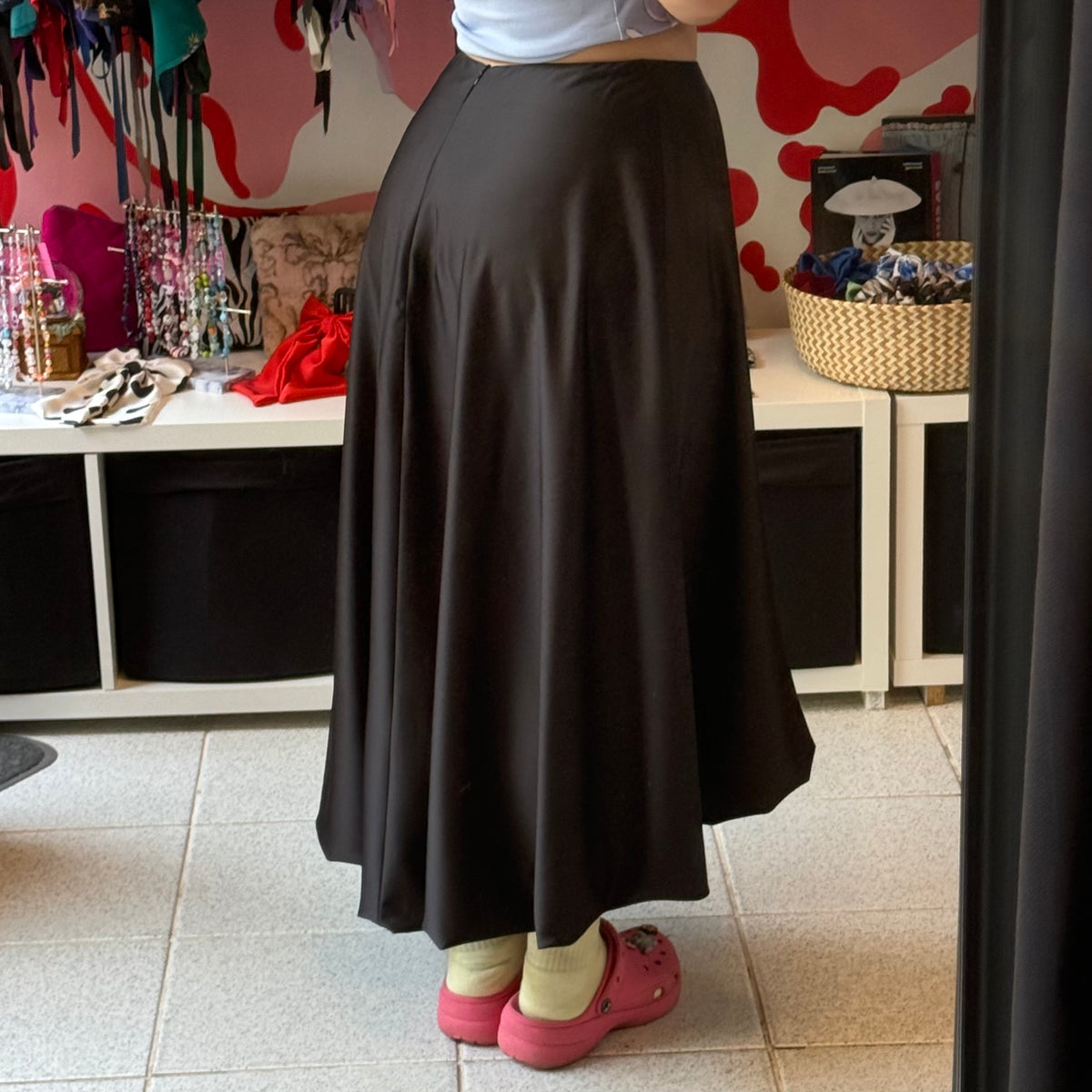 Black Asymetrical Balloon Skirt