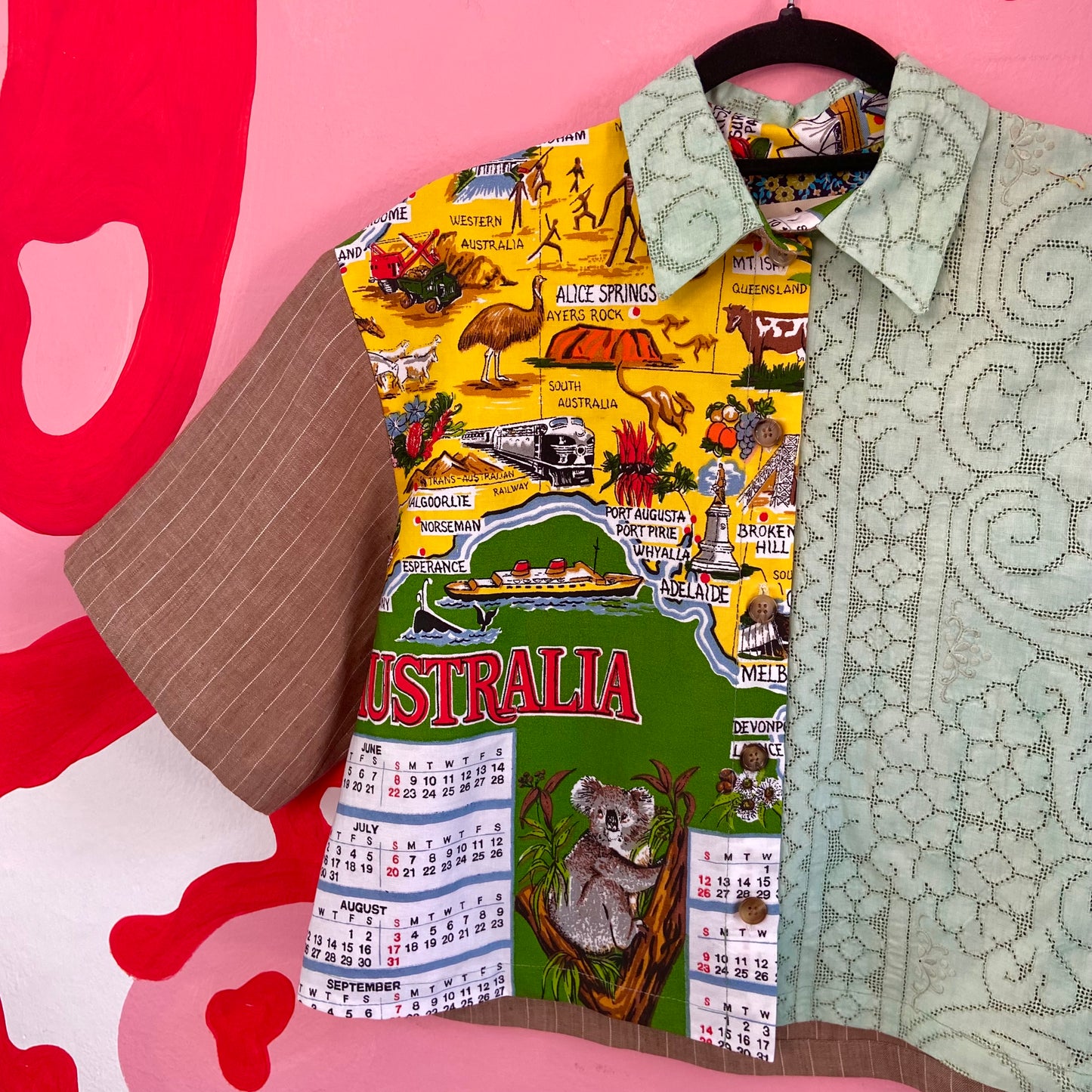 'Across the World' Button-Up
