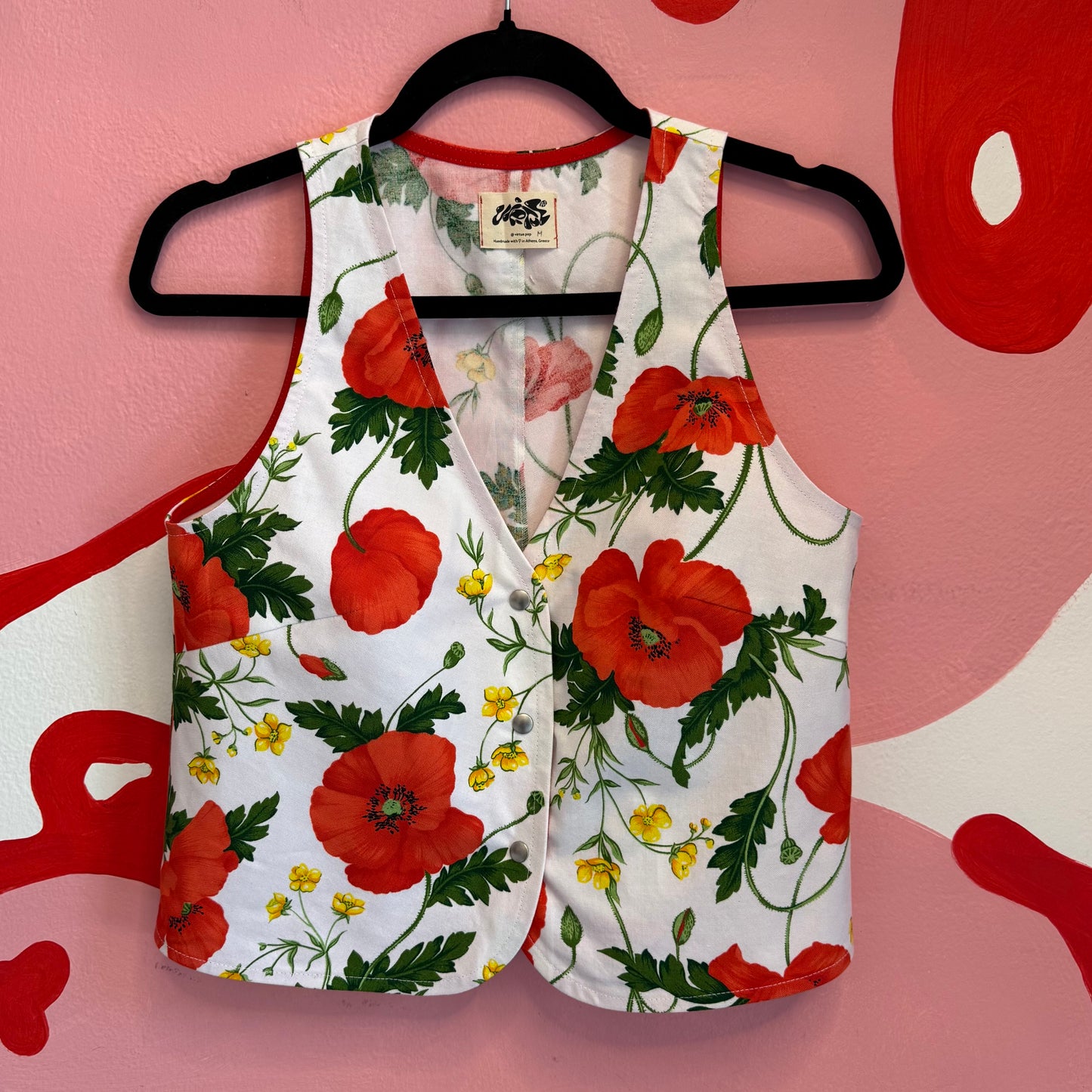 Poppy Tablecloth Vest