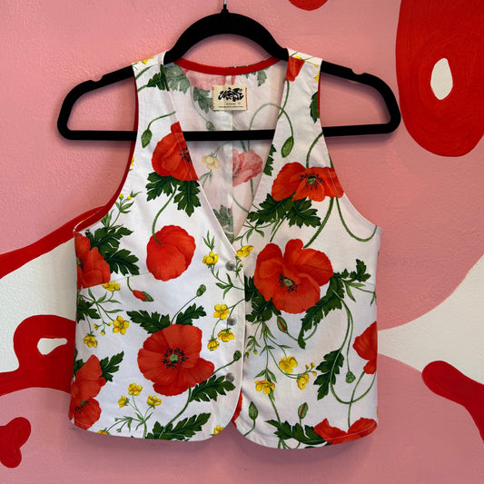 Poppy Tablecloth Vest