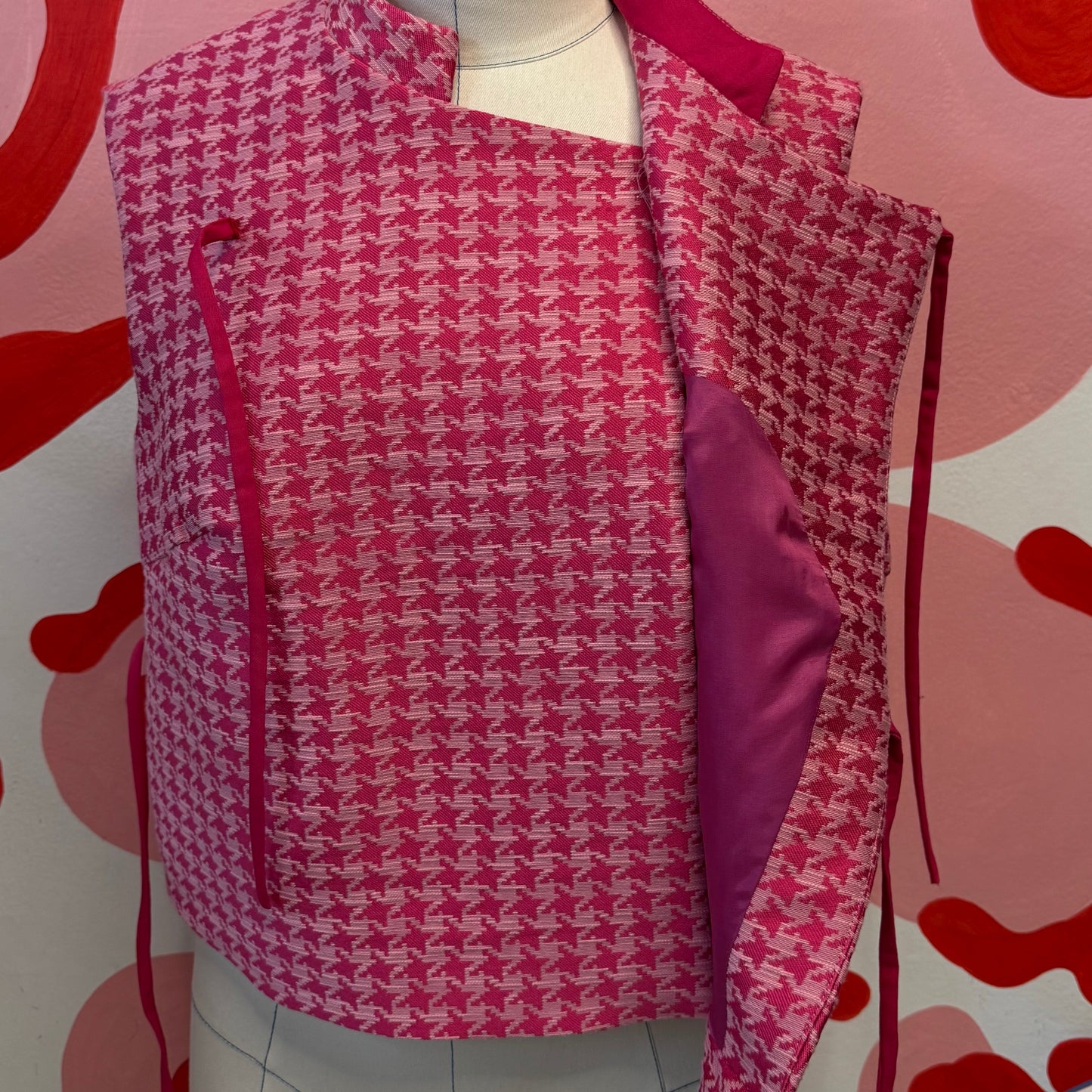 Pink Asymmetrical Vest