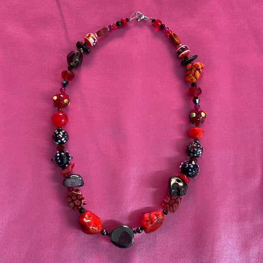 "Red Stone" Murano Necklace