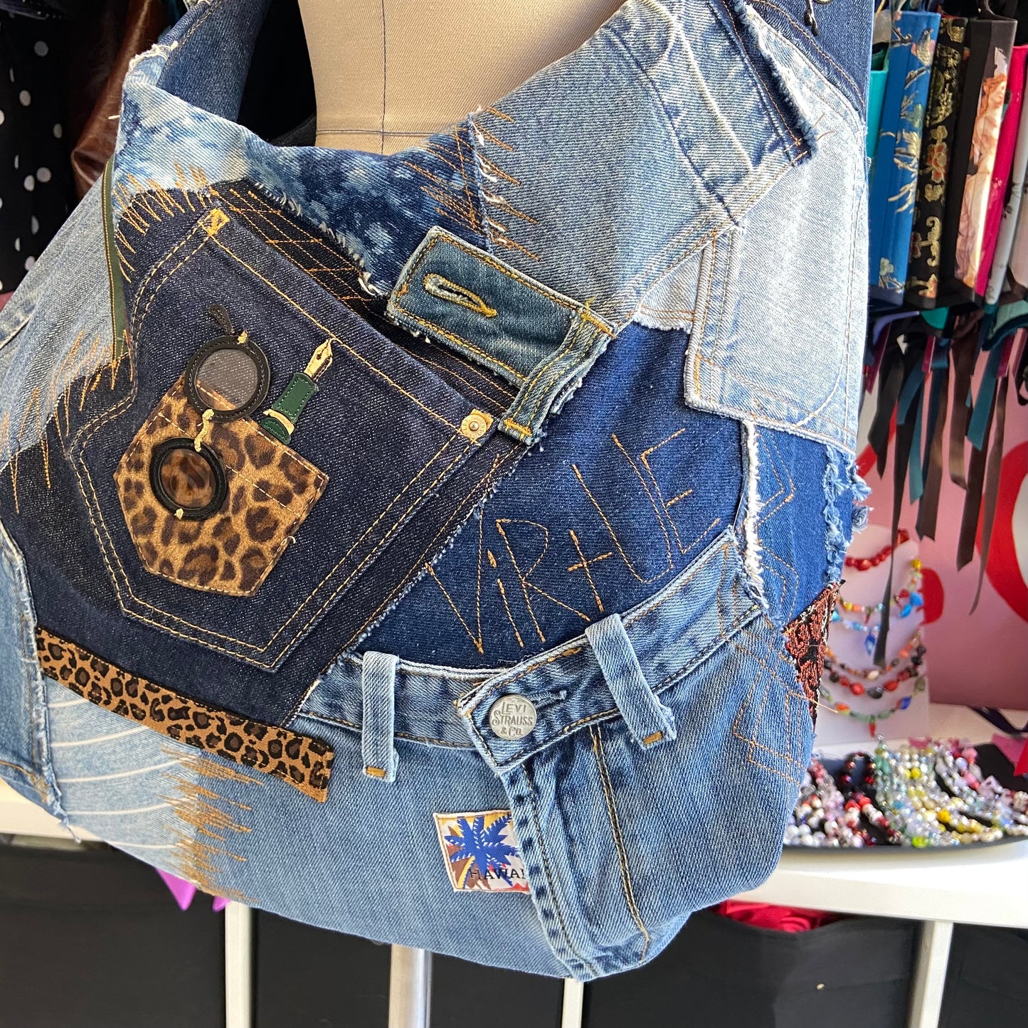Reworked Jeans Oversized Tote