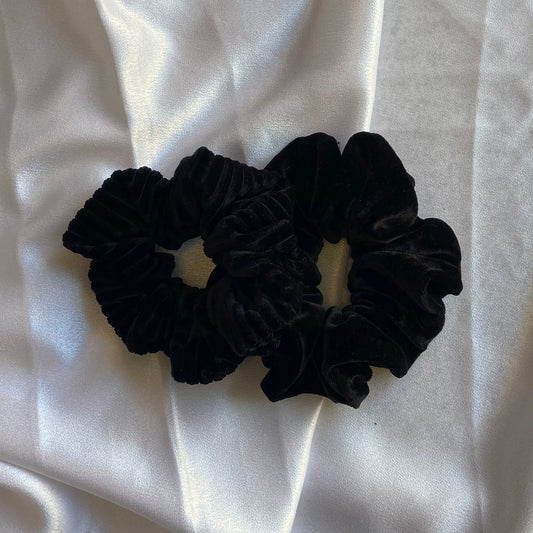 Black Velvets Scrunchies