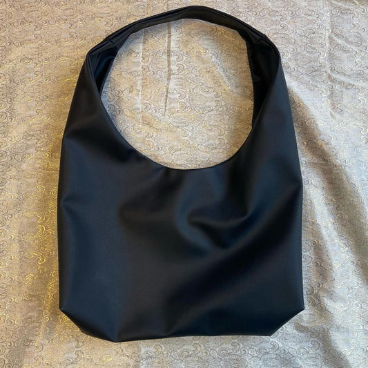 Oversized Black Leather Bag