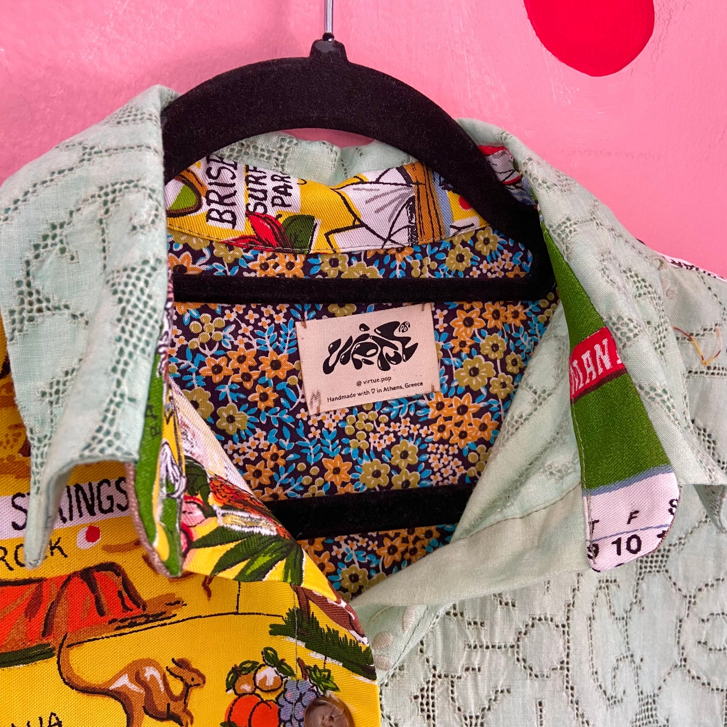 'Across the World' Button-Up