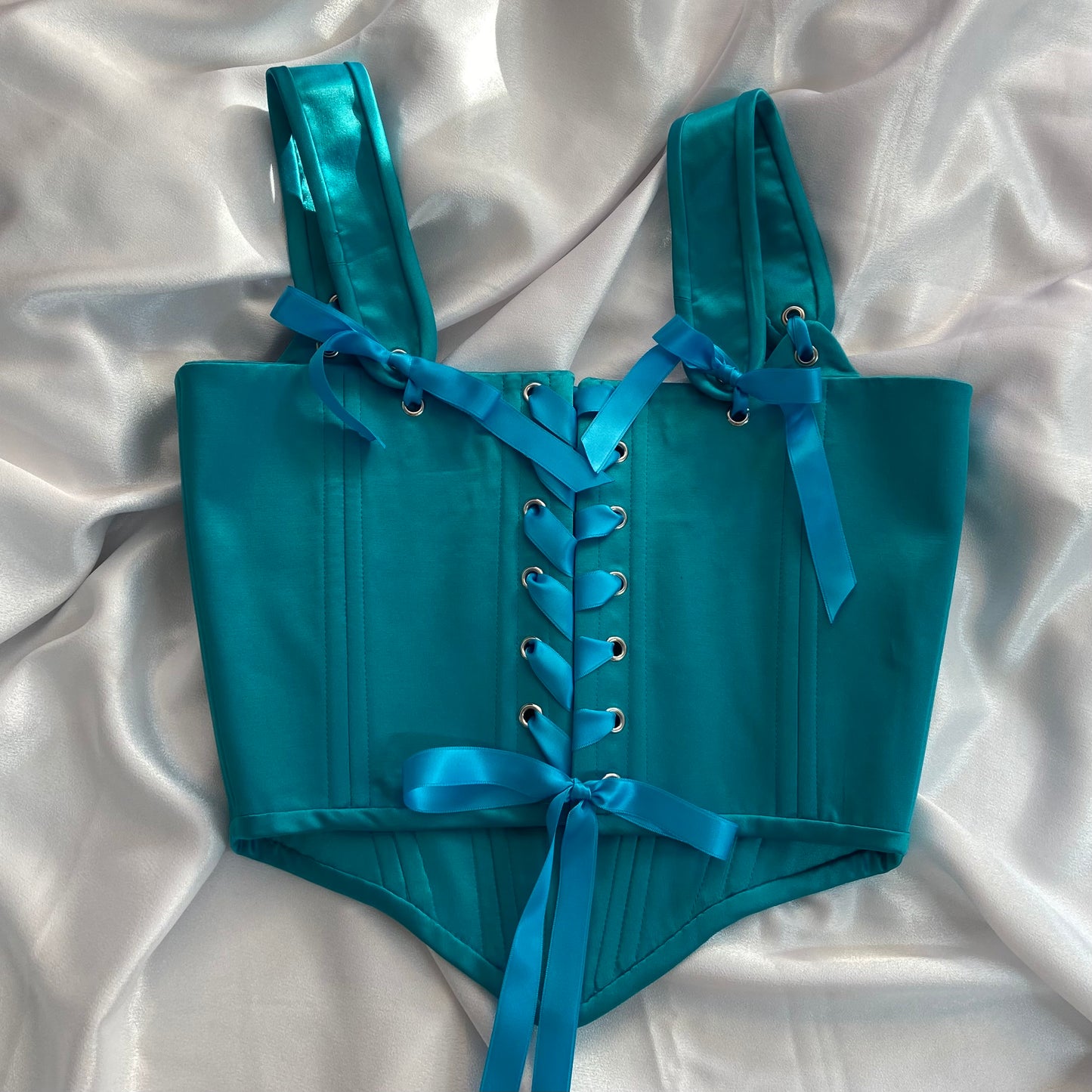 “The Birth of Venus” Blue Corset