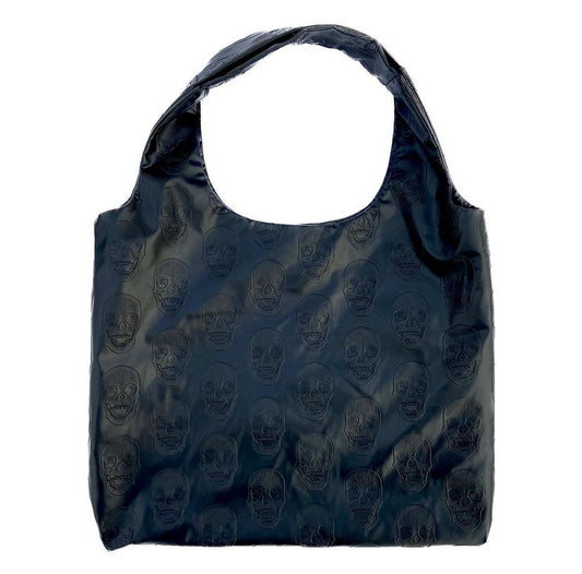 “Skulls all over” Leather Tote