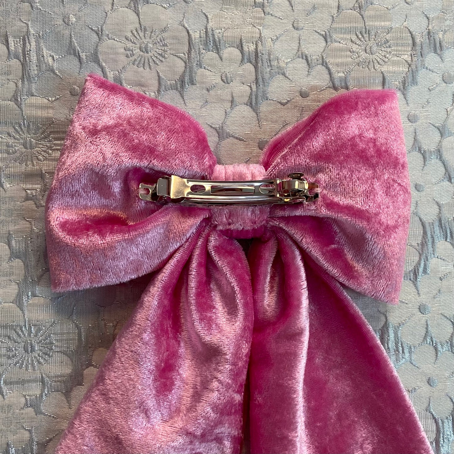 Sparkling Pink Velvet Bow