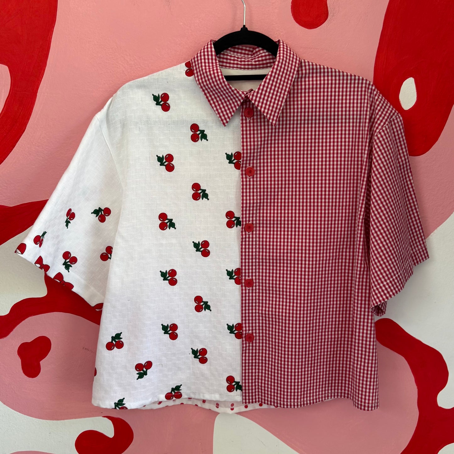 'Cherry - Cola' Button-Up / S