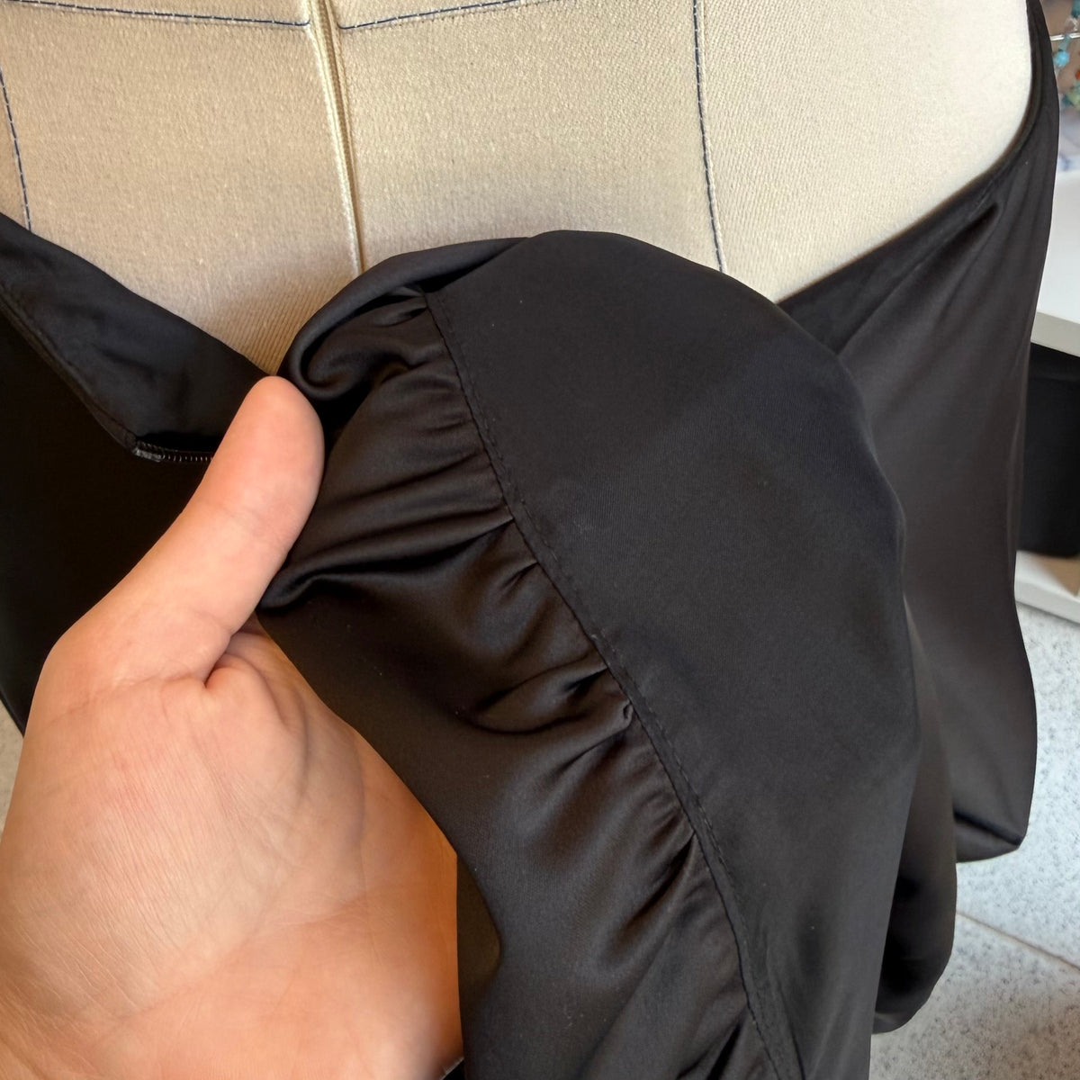 Black Asymetrical Balloon Skirt