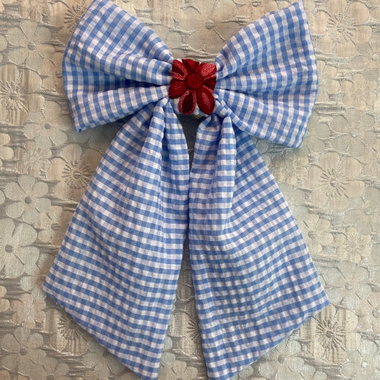 “Poppy Field” Satin Bow