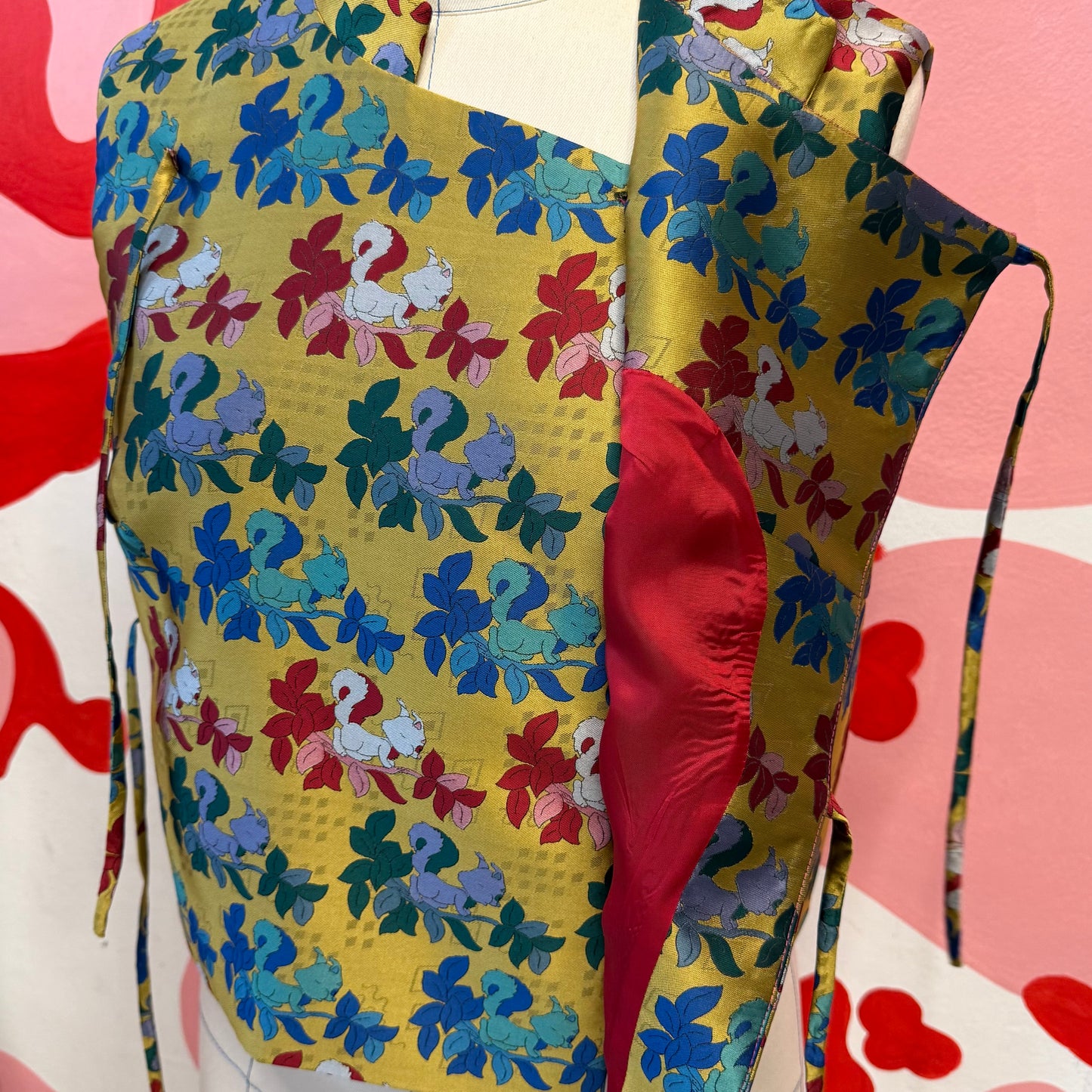 Chinese Silk Asymmetrical Vest