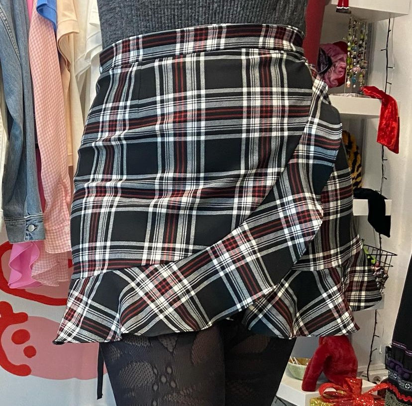 Plaid Wrap Skirt