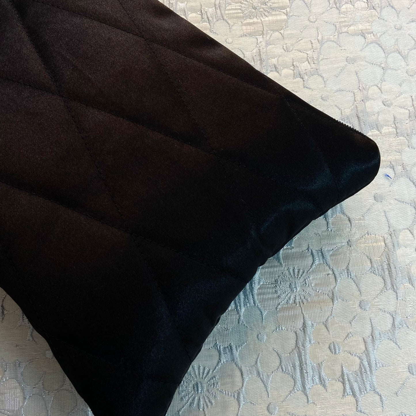 Satin Black Pouch