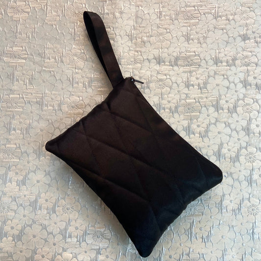 Satin Black Pouch