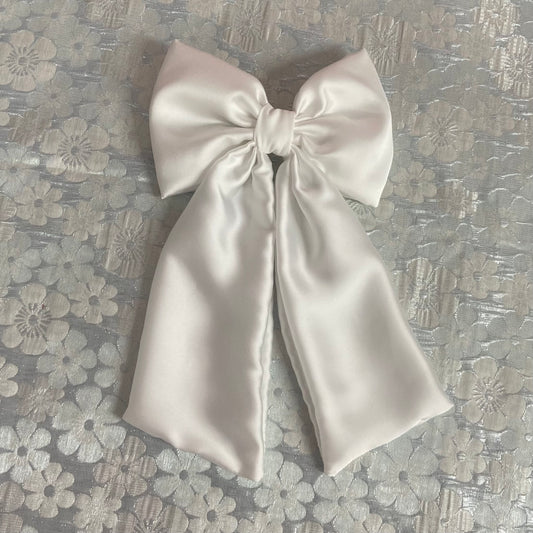 White Satin Bow