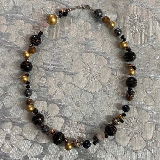 “Coal & Gold” Necklace