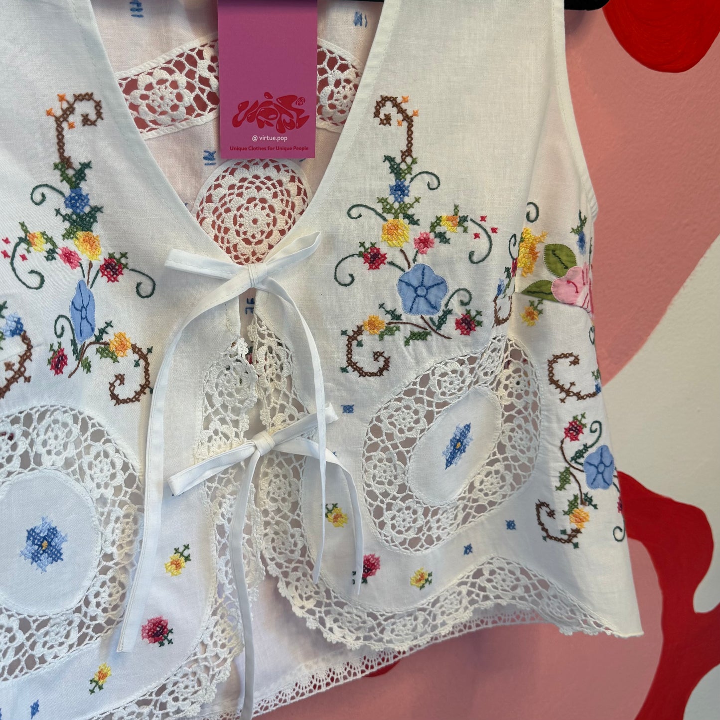 Flower Stitched Vest