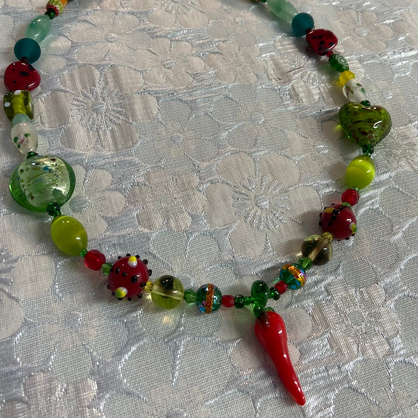 Glass Pepper Necklace