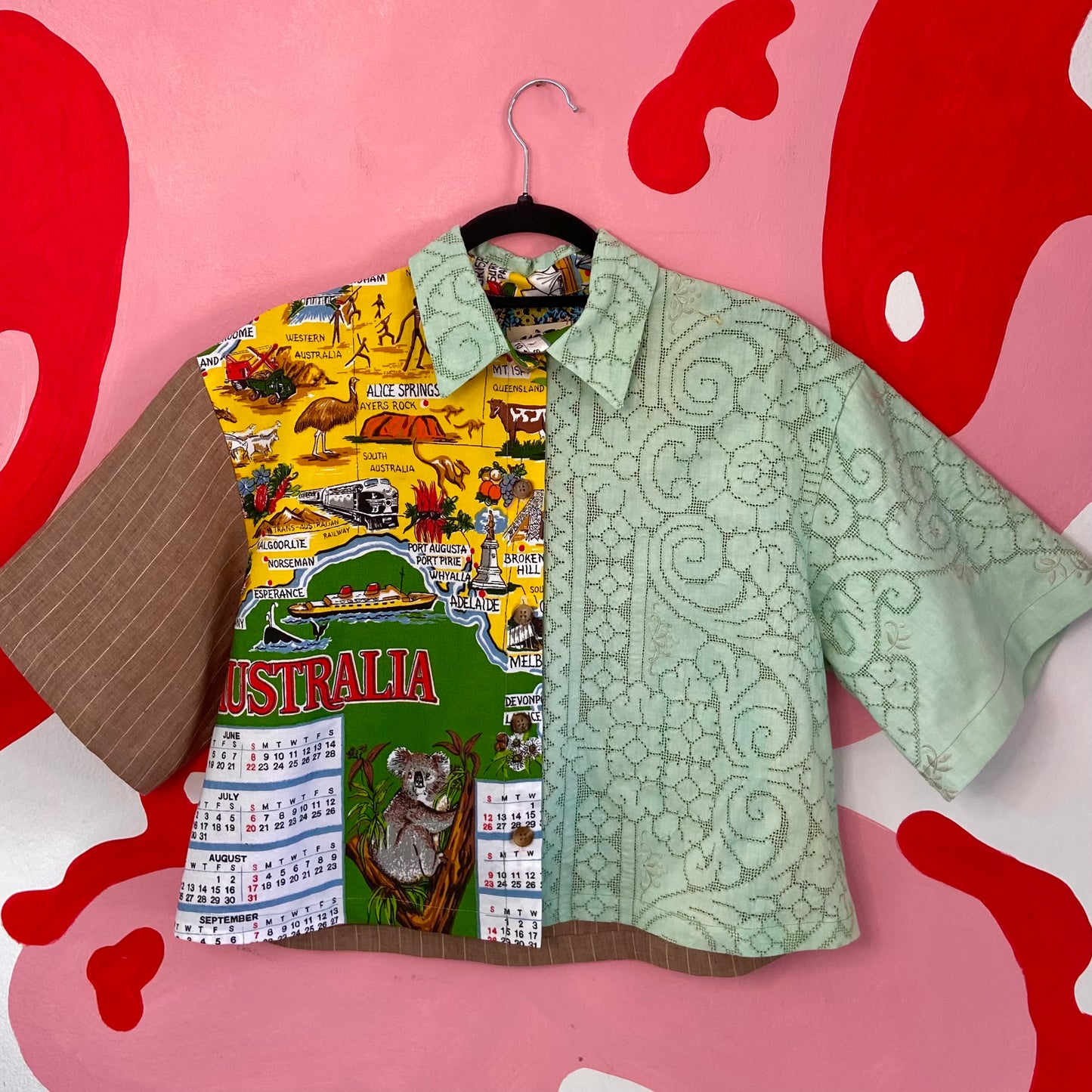 'Across the World' Button-Up