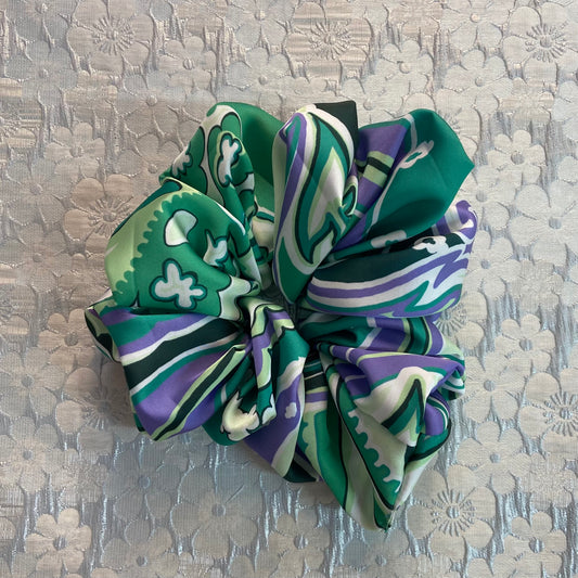 Green Swirls XL Scrunchy