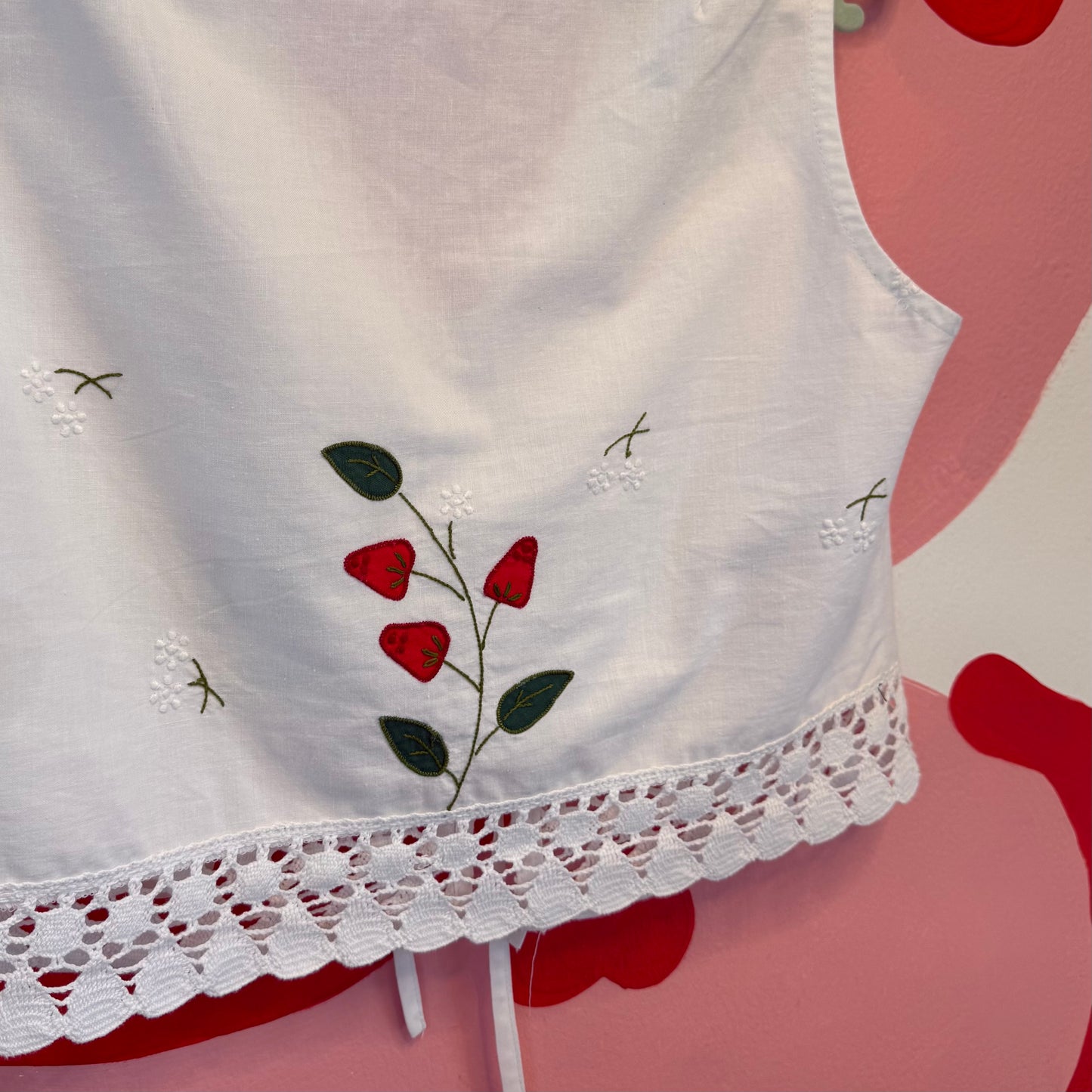 Strawberry Stitched Vest