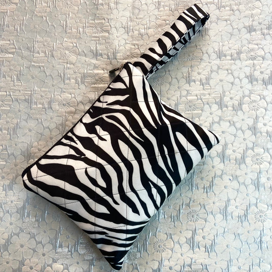 Satin Zebra Pouch