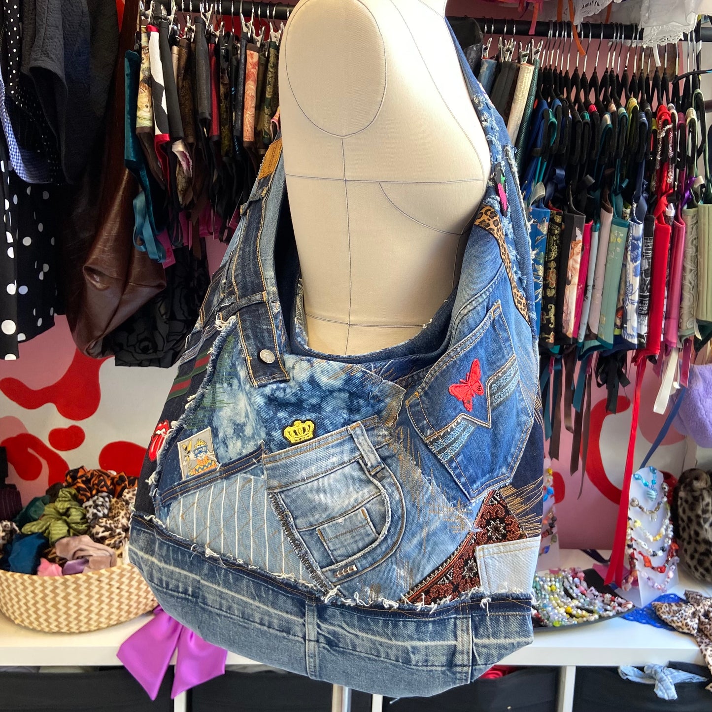Reworked Jeans Oversized Tote