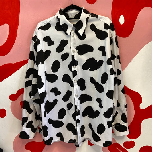 Cow Print Button Up