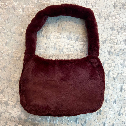 Plum Wine Fur Bag