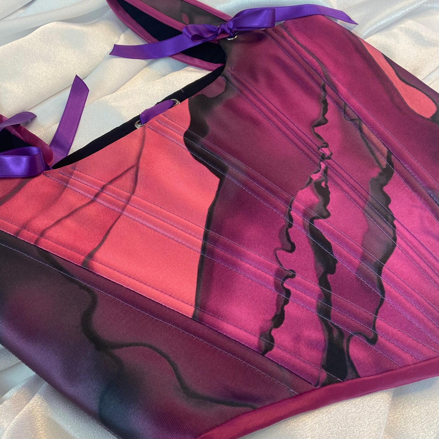 Fuchsia Waves Corset