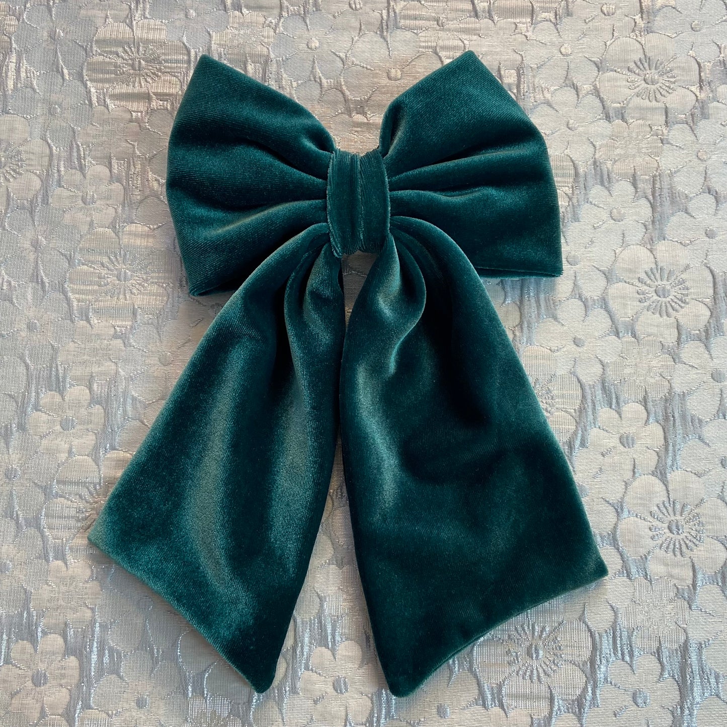 Green Velvet Bow